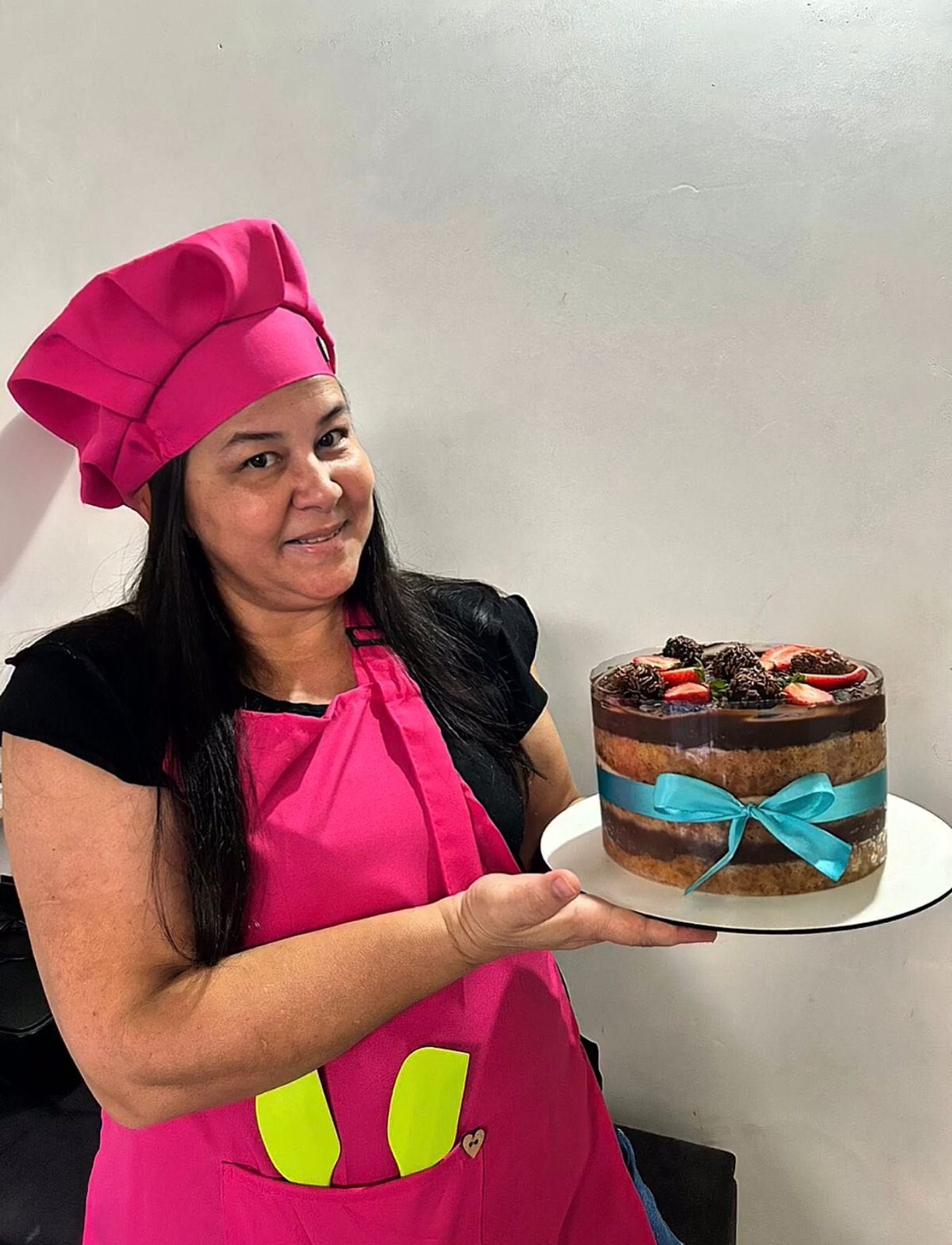 Lilian na confeitaria